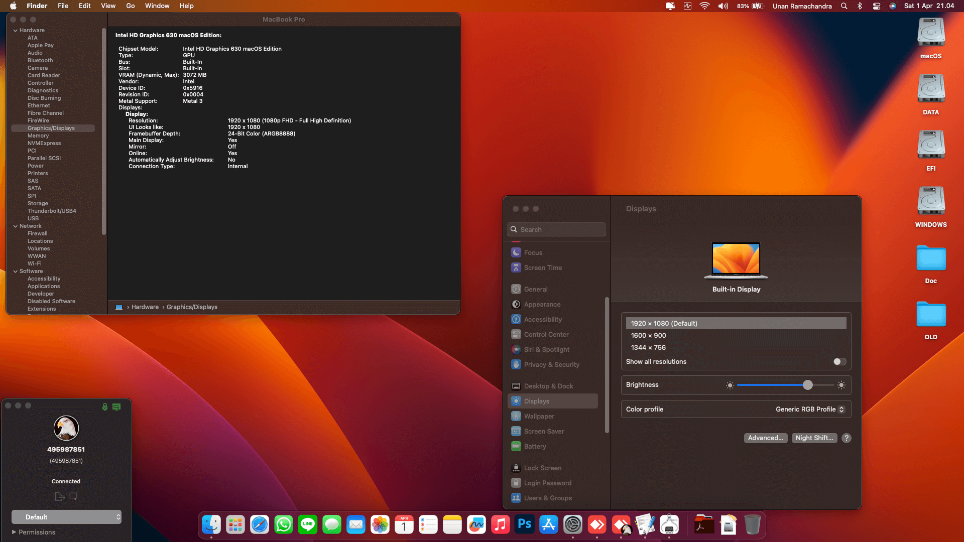 Asus TUF Gaming FX503VD E4310T [KabyLake   Intel HD 630 + I2C]   OpenCore 5